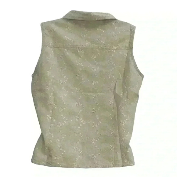 Vintage St. John’s Bay Cotton Embroidered Vest Size M - Picture 2 of 3